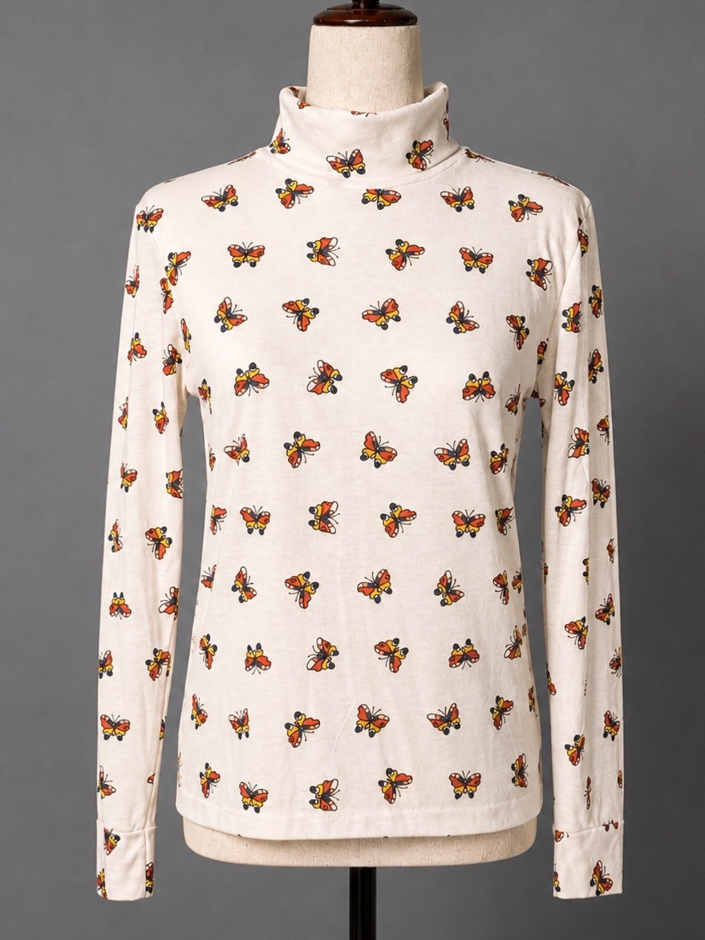 New old stock vintage 80s butterfly turtleneck. S